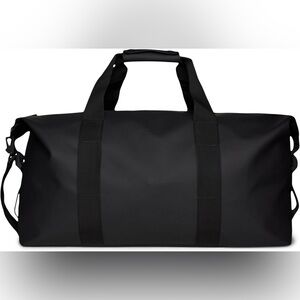 RAINS Hilo Weekend Bag Large - Black Waterproof Travel Duffel Men, Women -Duffle